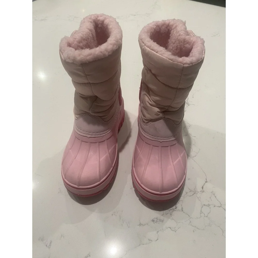 Lands' End Kids Pink Winter Snow Boots US 12 Toddler Insulated Water Resistant